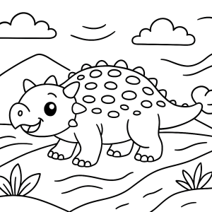 Kolorowanka Dinozaury