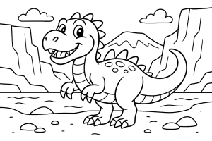Kolorowanka Dinozaury