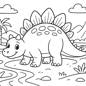 Kolorowanka Dinozaury
