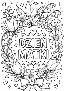 Kolorowanka Dzień Matki