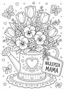 Kolorowanka Dzień Matki