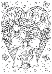 Kolorowanka Dzień Matki