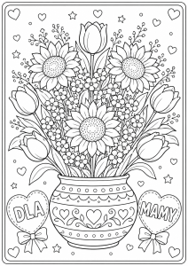 Kolorowanka Dzień Matki