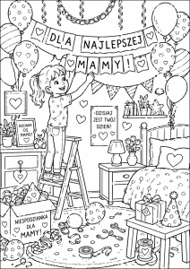 Kolorowanka Dzień Matki