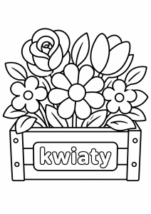 Kolorowanka Kwiaty i bukiety