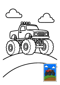 Koloruj według wzoru Monster Truck