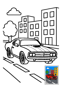 Kolorowanka Muscle Car