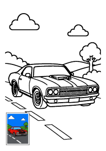 Kolorowanka Muscle Car