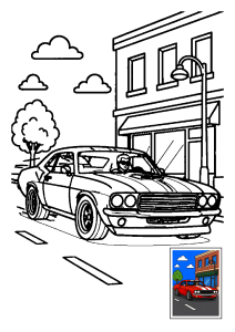 Kolorowanka Muscle Car
