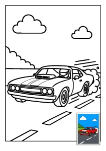 Koloruj według wzoru Muscle Car