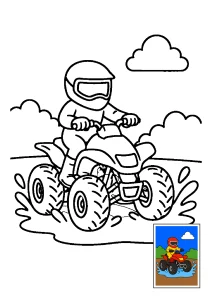 Koloruj według wzoru Quad