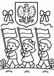 Kolorowanka Święto Konstytucji 3 Maja
