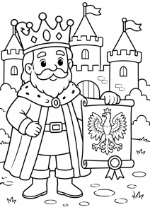 Kolorowanka Święto Konstytucji 3 Maja
