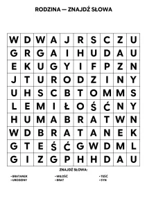 Ćwiczenie Wypełnianki literami łatwe