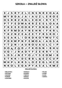 Wykreślanki Wypełnianki literami wysokie